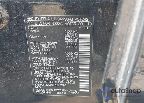 2016 Nissan Rogue S z USA, uszkodzony, nr VIN KNMAT2MV3GP627094